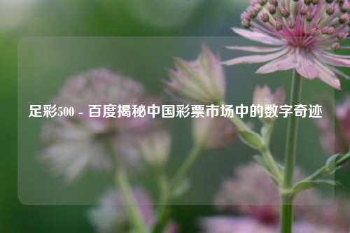 足彩500 - 百度揭秘中国彩票市场中的数字奇迹