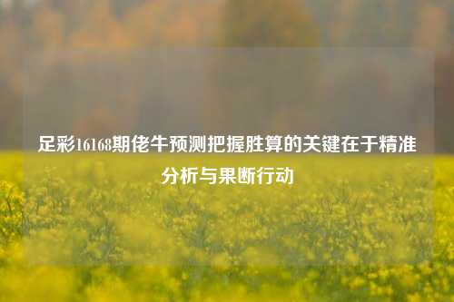 足彩16168期佬牛预测把握胜算的关键在于精准分析与果断行动