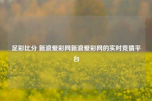 足彩比分 新浪爱彩网新浪爱彩网的实时竞猜平台