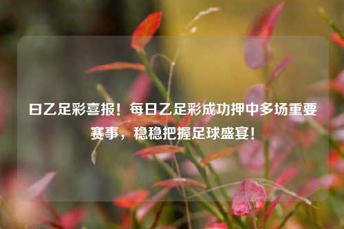 曰乙足彩喜报！每日乙足彩成功押中多场重要赛事，稳稳把握足球盛宴！