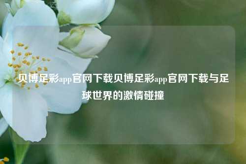 贝博足彩app官网下载贝博足彩app官网下载与足球世界的激情碰撞